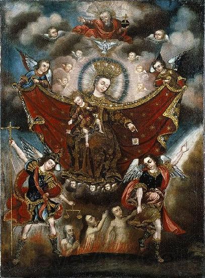 Diego Quispe Tito Virgin of Carmel Saving Souls in Purgatory Spain oil painting art